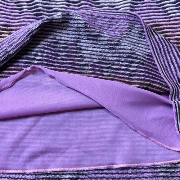 VTG 80’s Missoni Orange Label Chevron Wool Blend Skirt IT42/US 6 - Picture 7 of 9